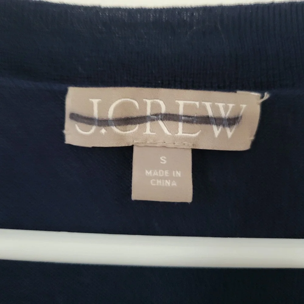 J.Crew V-Neck‎ Blue Sweater 100% Merino Wool Women's Size Small Classic Preppy - Picture 6 of 6